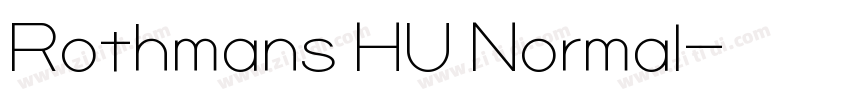 Rothmans HU Normal字体转换